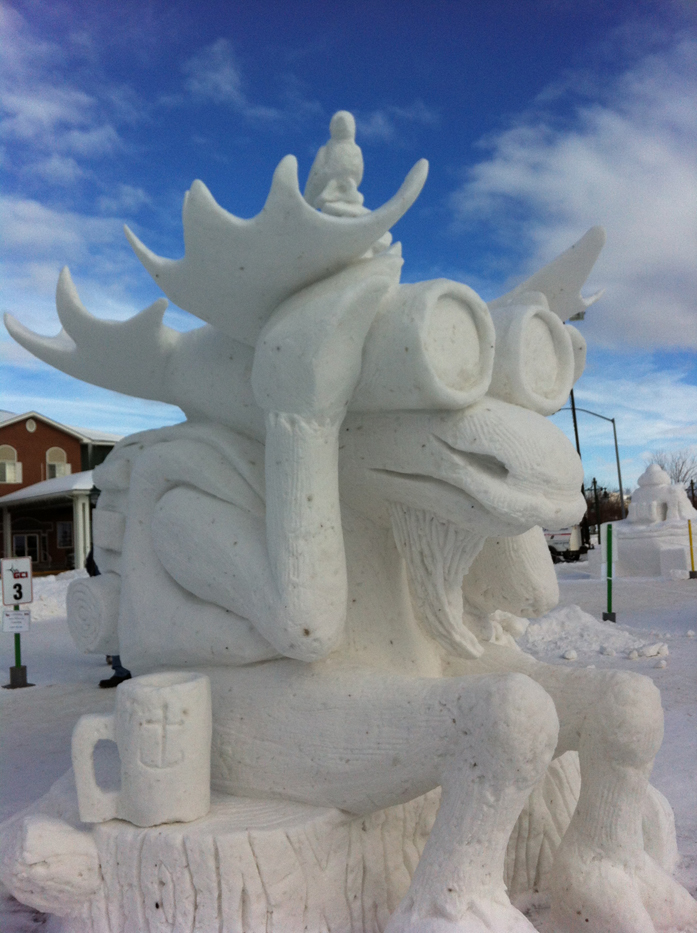 Snow sculpture