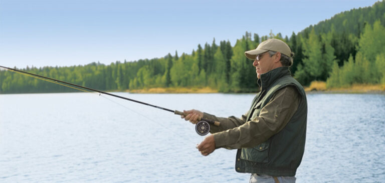 Fishing in river